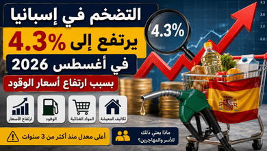 ارتفاع الأسعار في إسبانيا إلى 4.3% في أغسطس 2026 بسبب ارتفاع أسعار الوقود