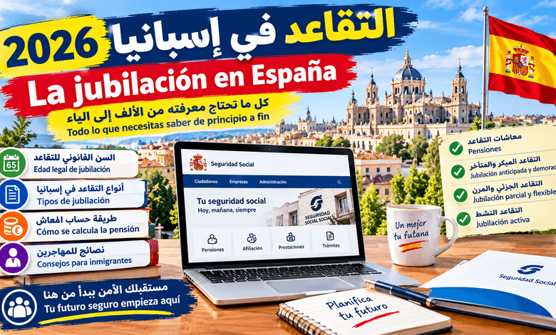 التقاعد في إسبانيا 2026: السن القانوني، الشروط، الأنواع وكيفية حساب المعاش
